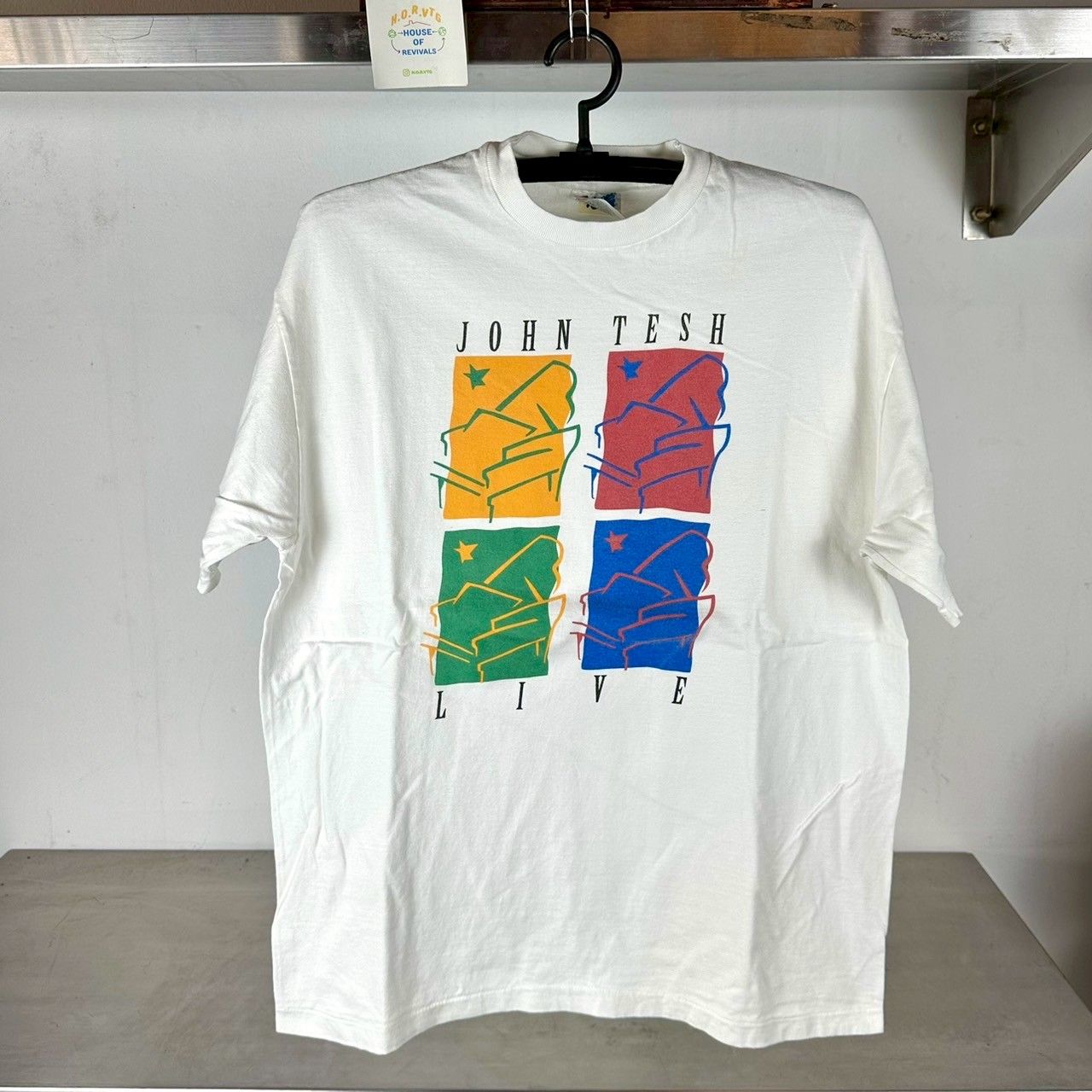 ​Vintage 90s John Tesh Live Piano Artwork Single stitch T-shirt