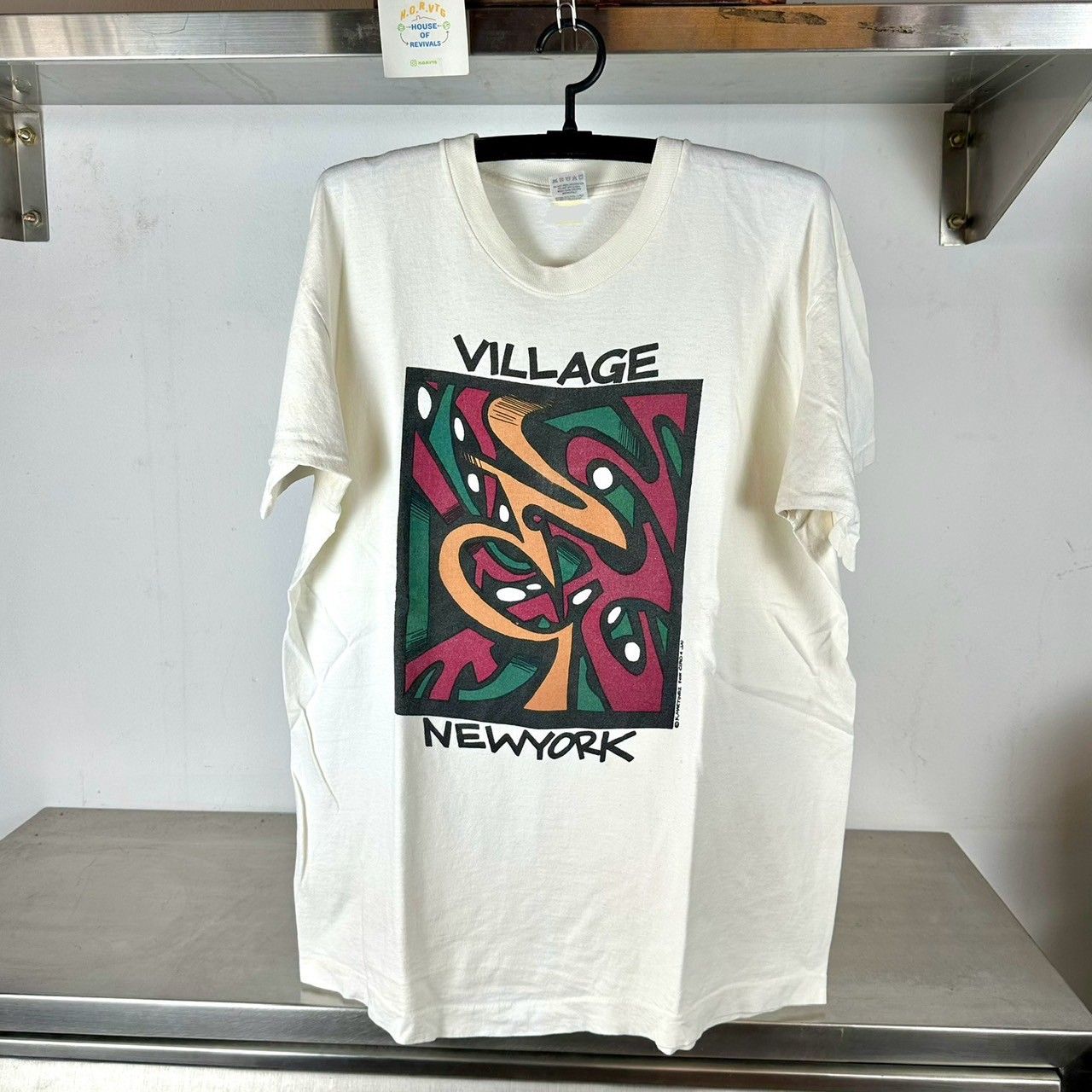 ​Vintage 90s New York Village K. Martinez Artwork XL Shirt