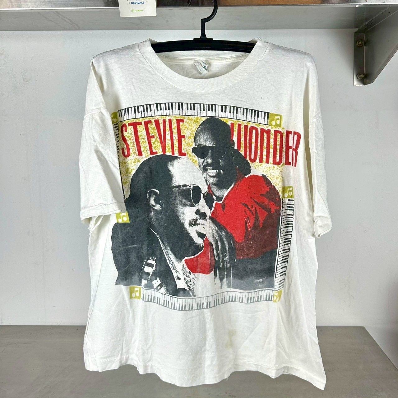 Vintage 1995 Stevie Wonder Tour Concert Promo Rap Style XL single stitch T-shirt