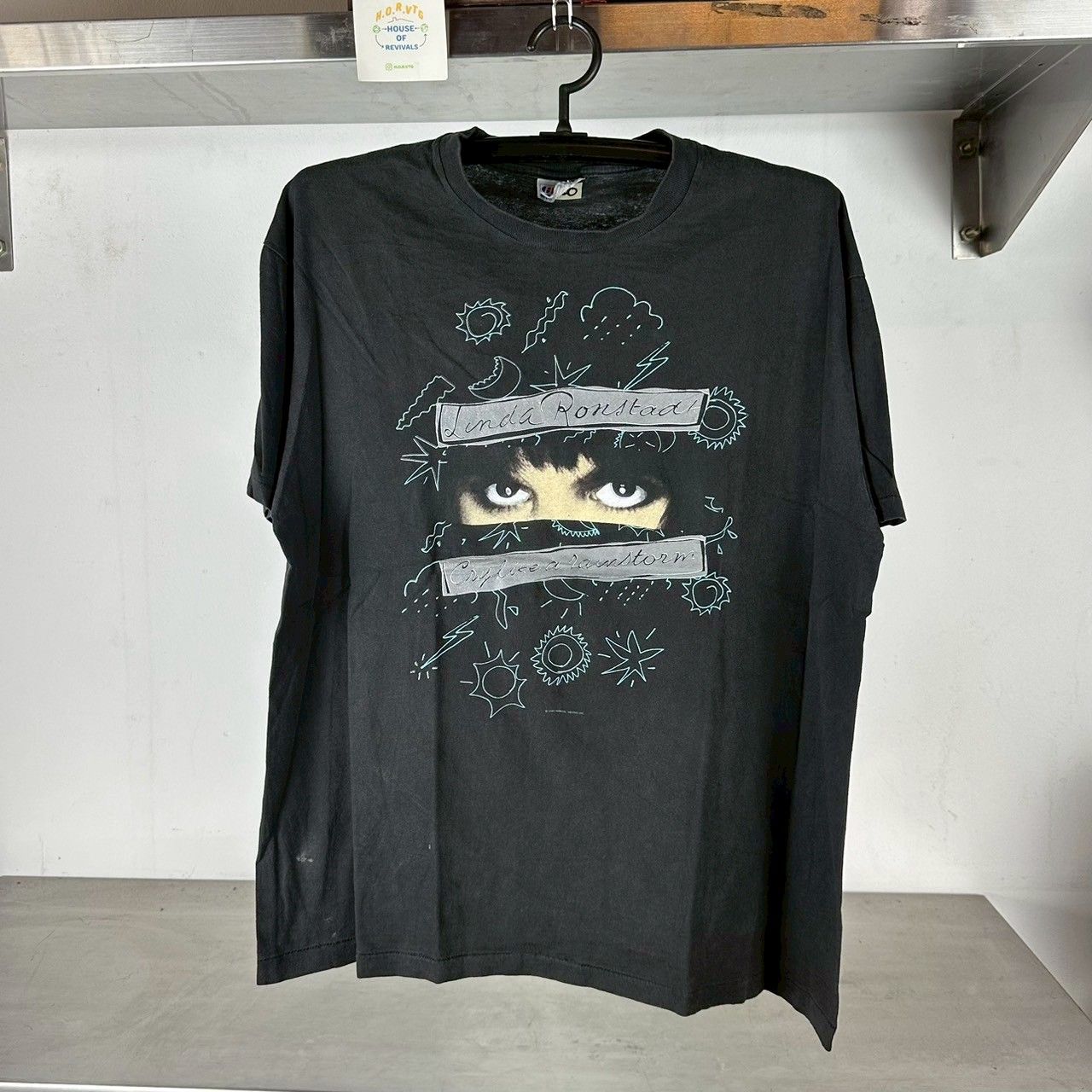 Vintage 1990 Linda Ronstadt Cry Like a Rainstorm Country Singer XL Single Stitch T-Shirt
