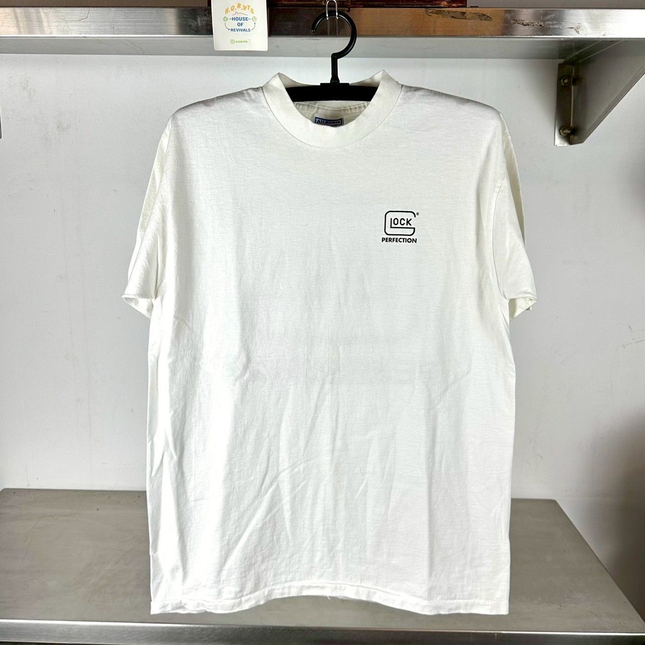 ​Vintage 90s Glock Perfection Pistol Gun Promo Large Single Stitch T-Shirt