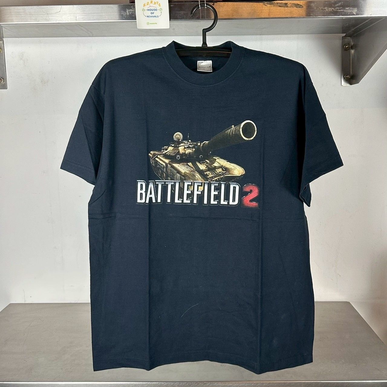 ​Vintage 2005 Battlefield 2 Video Game Promo Large T-shirt