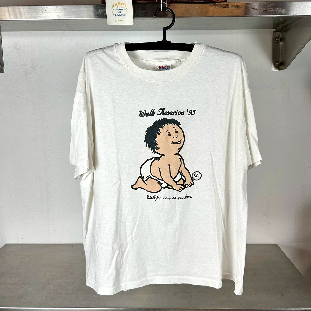 ​Vintage 1995 Walk America Walk For Someone You Love Promo XL single stitch T-shirt