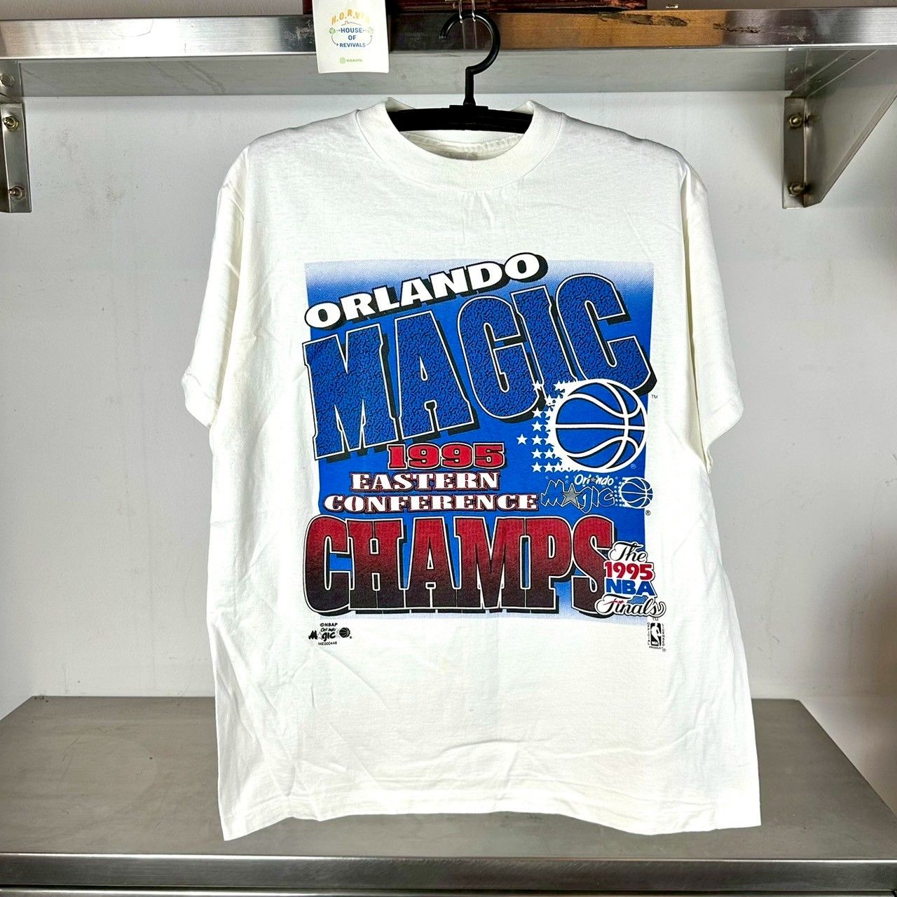 ​Vintage 1995 Orlando Magic Conference Champs NBA Large single stitch T-shirt