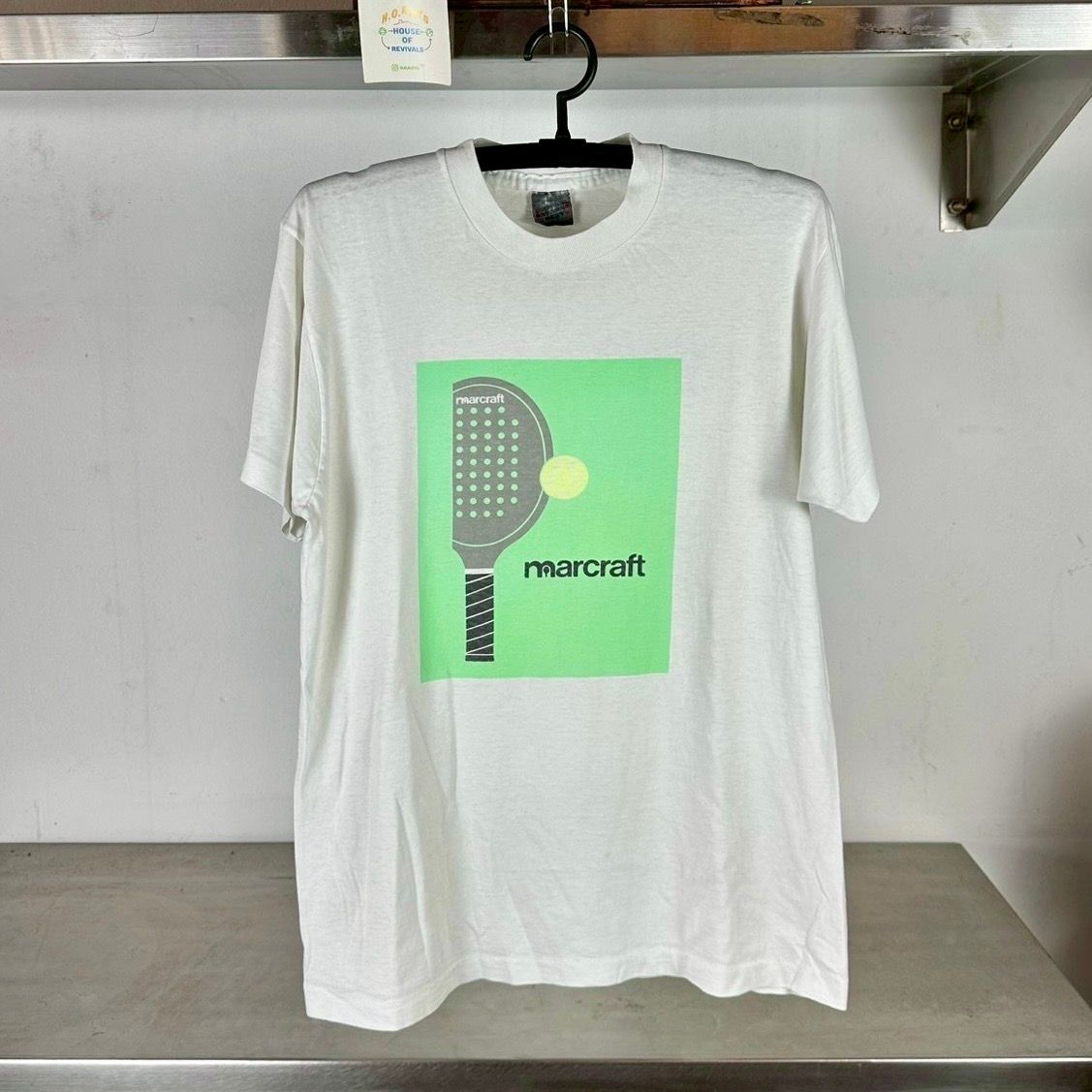 ​Vintage 90s Marcraft Classic Tennis Racquet Medium single stitch T-shirt