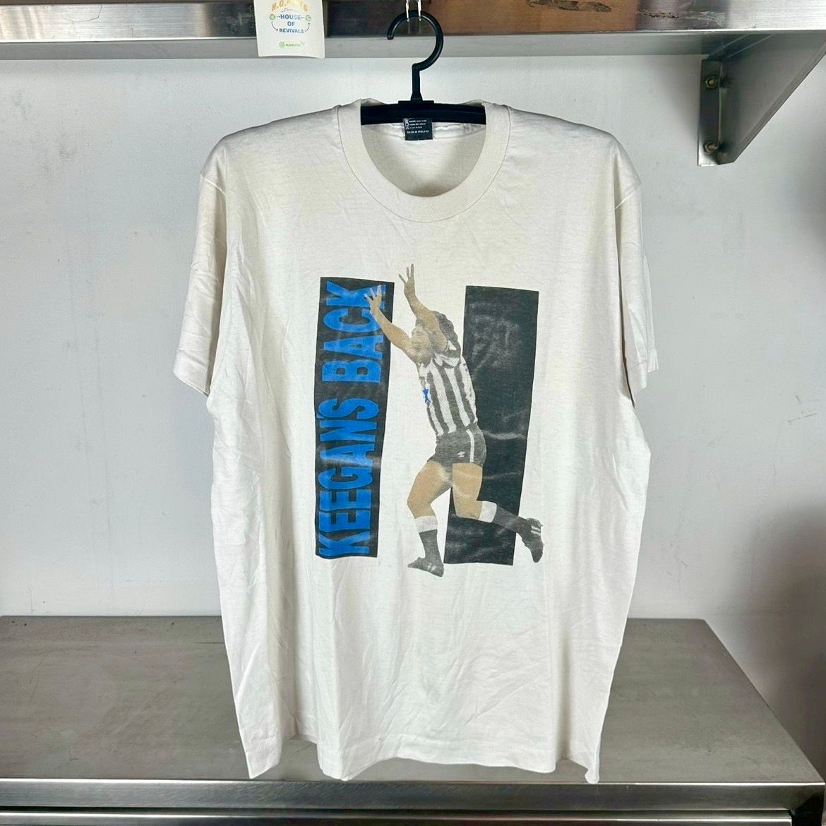 ​Vintage 90s Newcastle United Kevin Keegan’s Back Football Soccer single stitch T-shirt