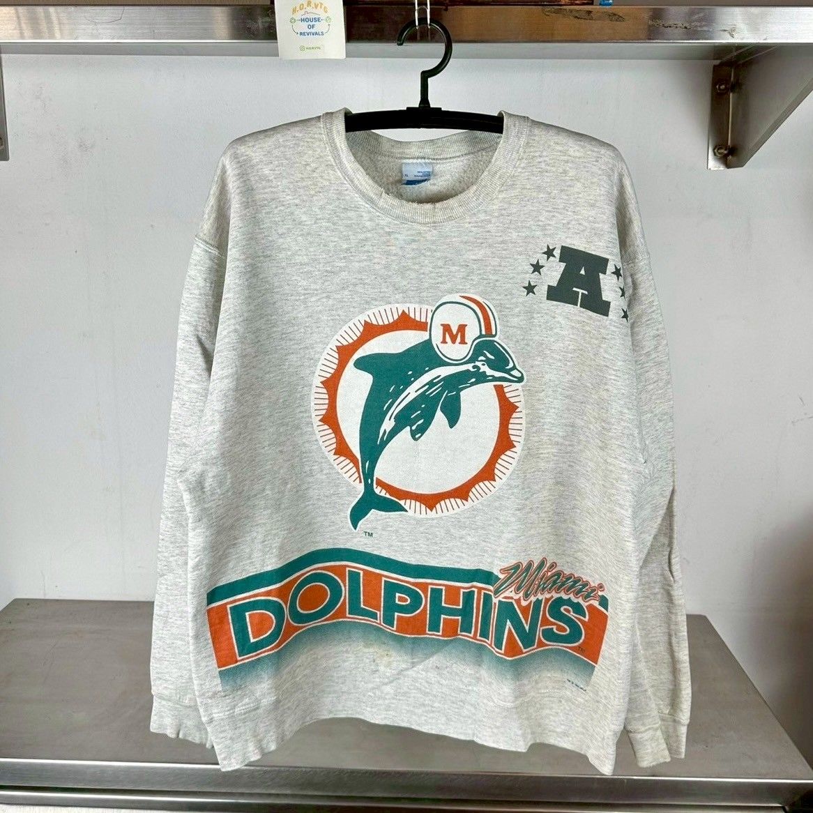 ​Vintage 1994 Miami Dolphins All Over Print NFL XL Sweatshirt
