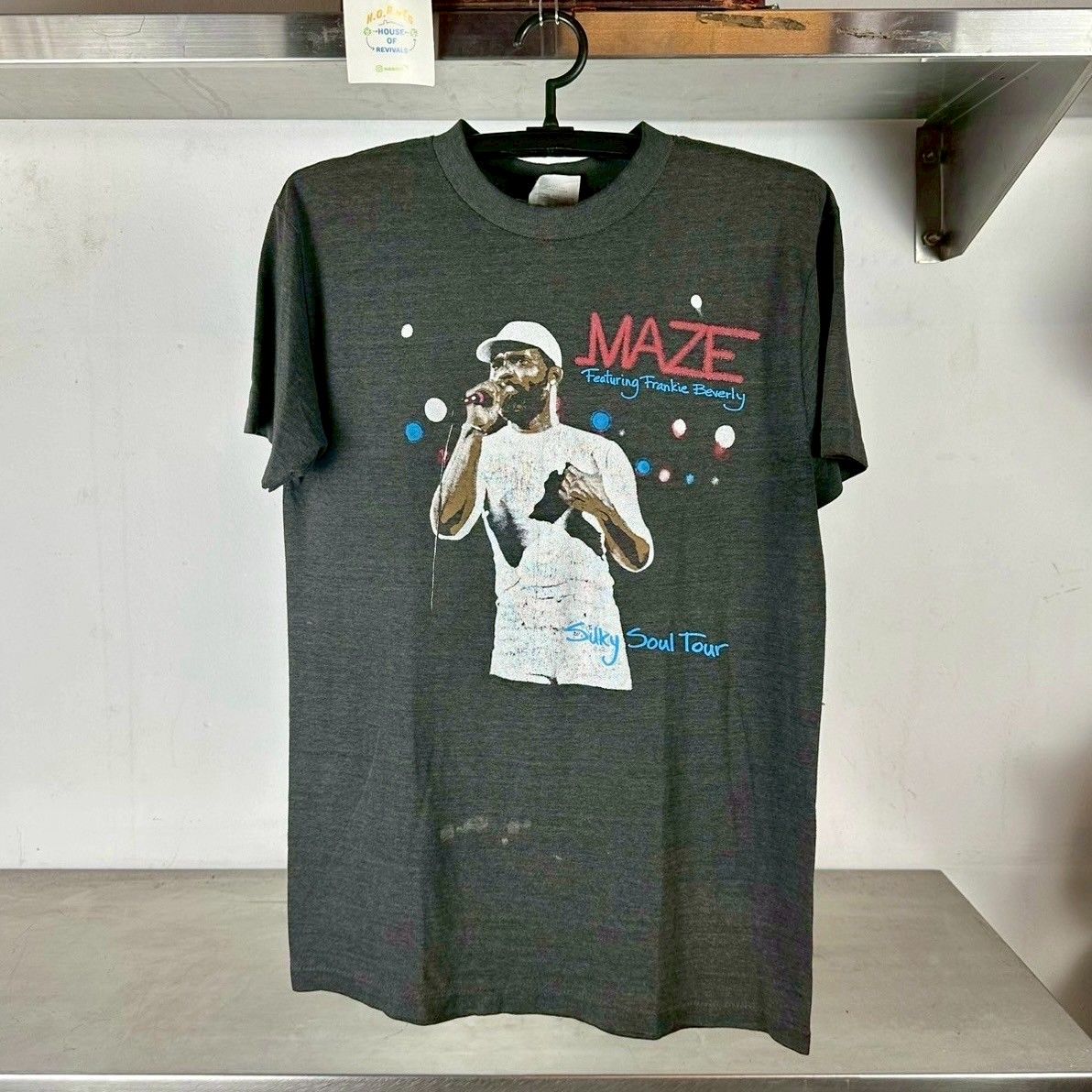 Vintage 80s Maze Frankie Beverly Silky Soul Tour Promo Large T-shirt