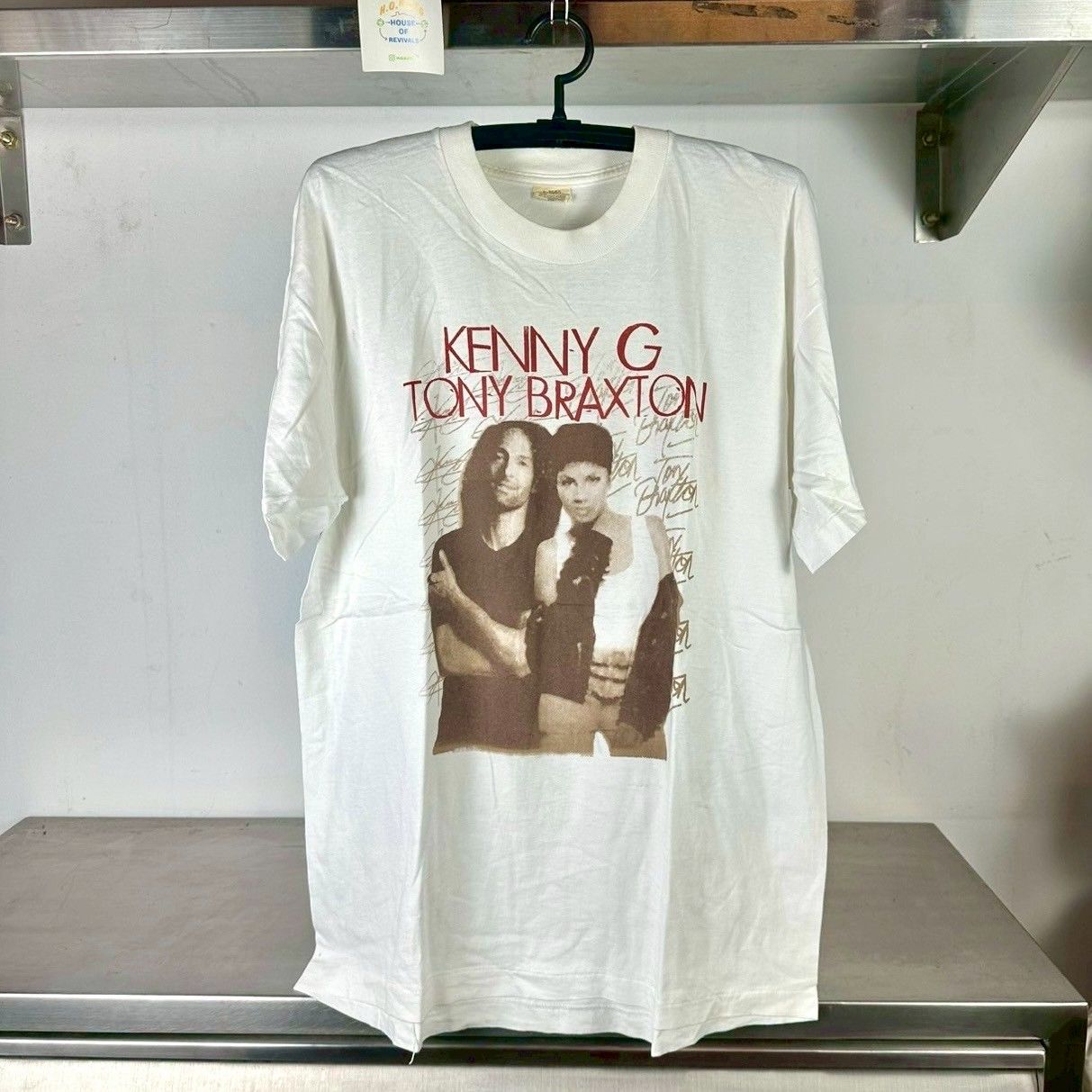 ​Vintage 90s Kenny G &amp; Toni Braxton Jazz Music Tour single stitch T-shirt