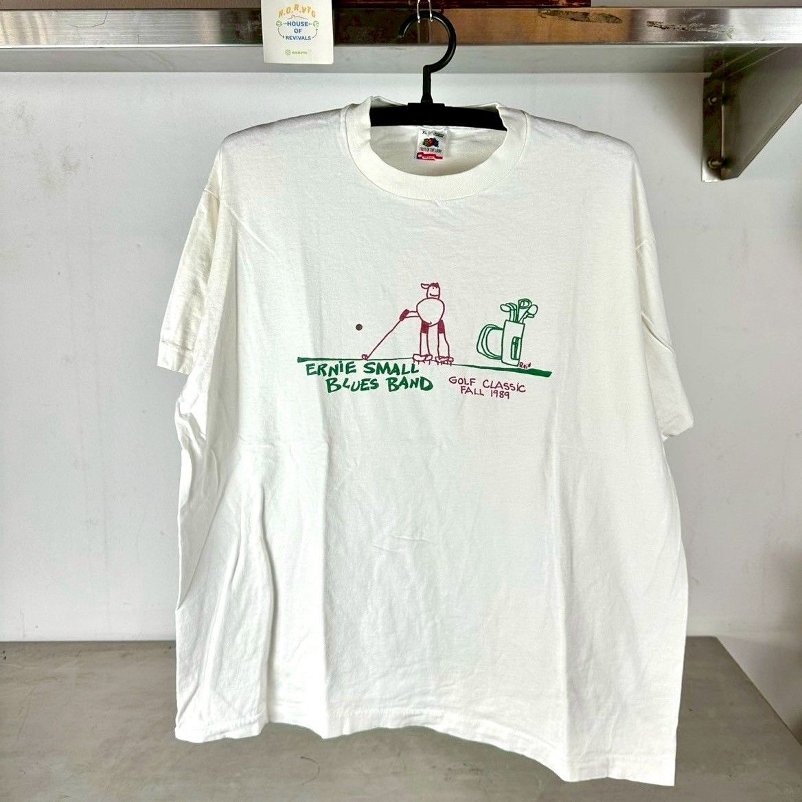 ​Vintage 1989 Golf Classic Doodle Drawing Art XL Single Stitch T-shirt