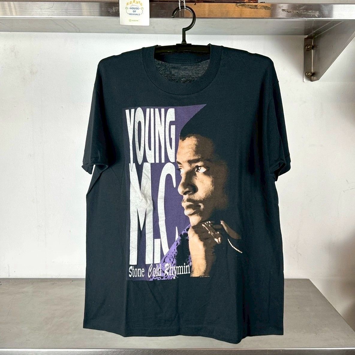 ​Vintage 1990 Young MC Stone Cold Rhymin Hip Hop Tour Promo T-shirt