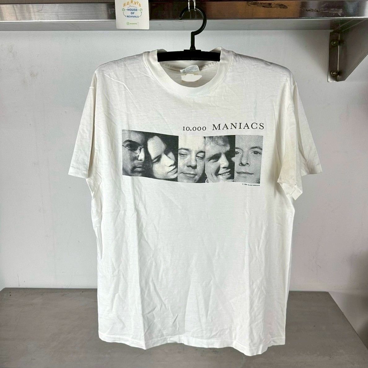 Vintage 1989 10,000 Maniacs Alternative Rock Band Single Stitch T-shirt