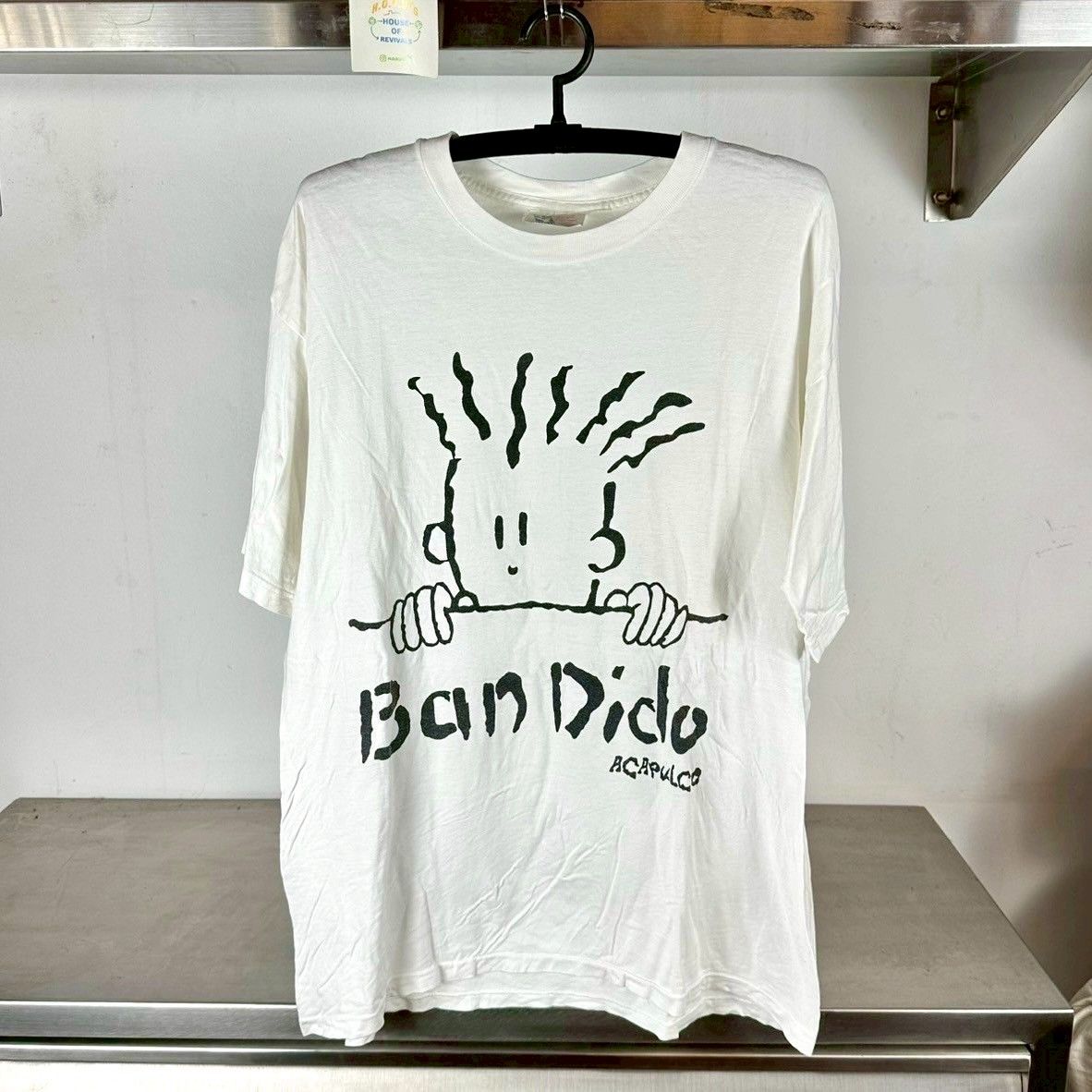 Vintage 90s Fido Dido Ban Dido Cartoon Artwork Single Stitch T-Shirt