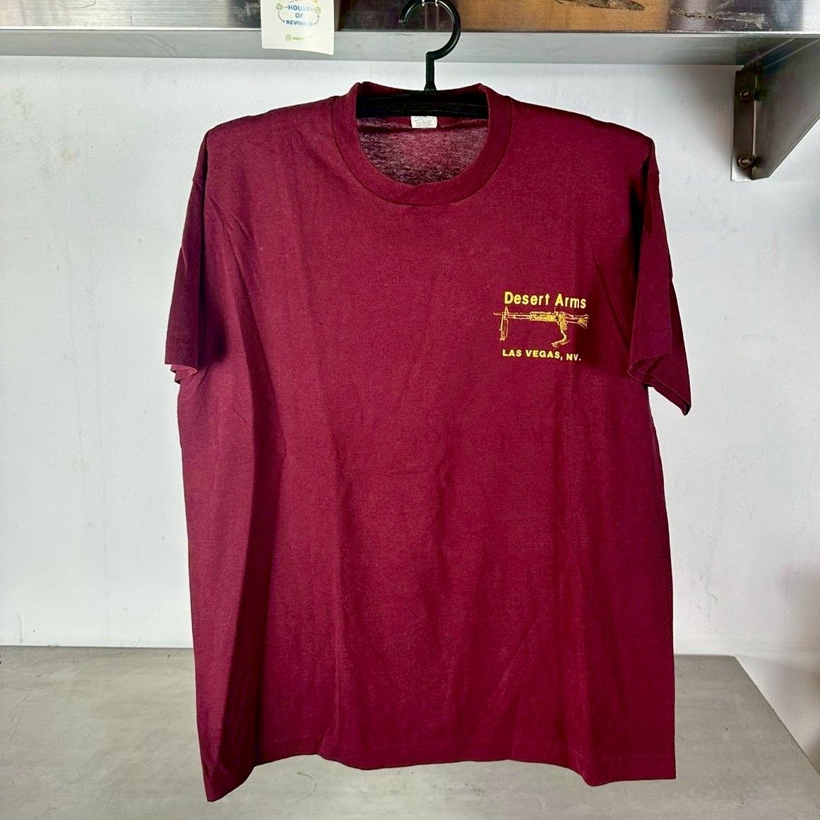 ​Vintage 80s Desert Arms M60 Machine Gun Nevada XL Single Stitch T-Shirt