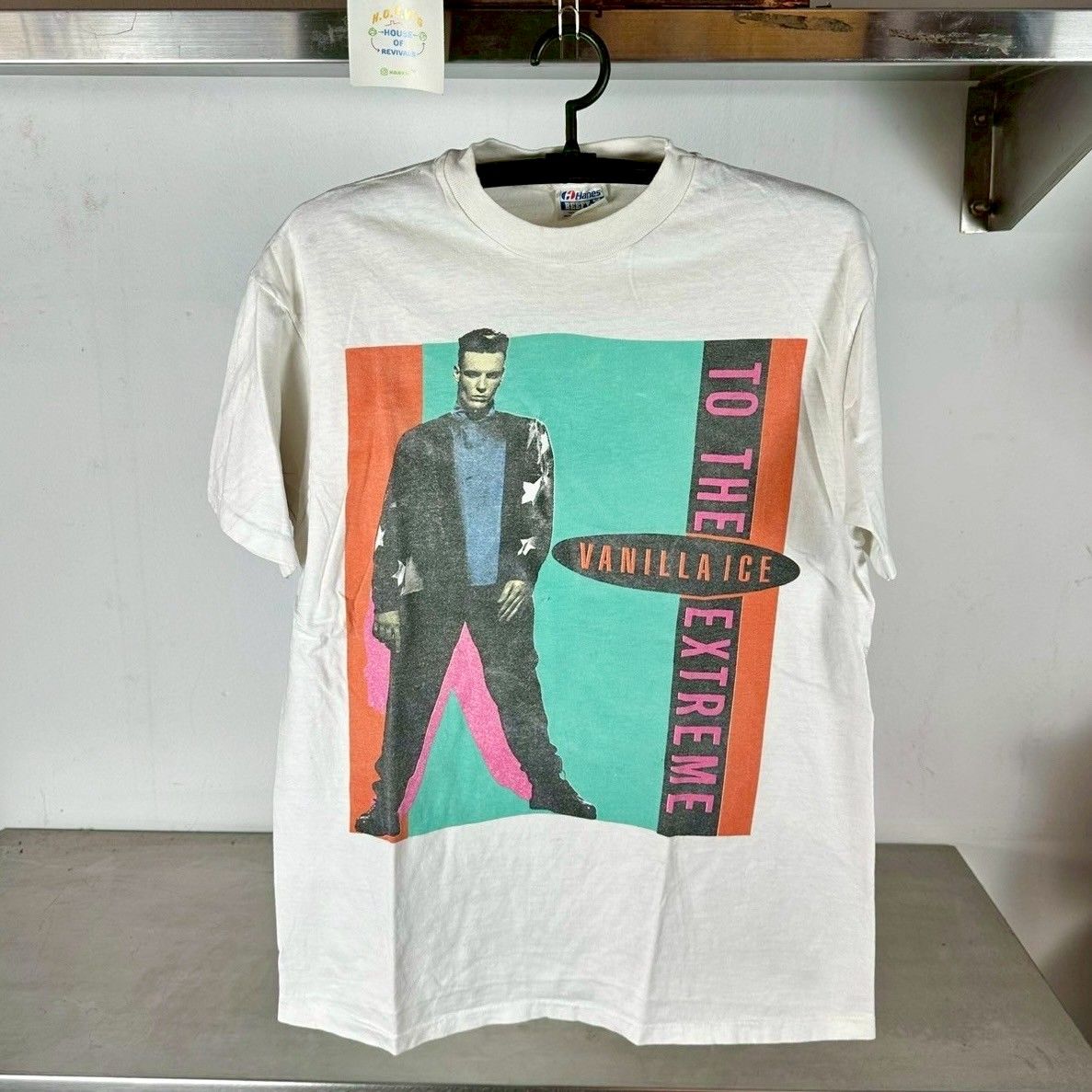 Vintage 90s Vanilla Ice To The Extreme Tour Rap Hip Hop Large Single Stitch T-shirt