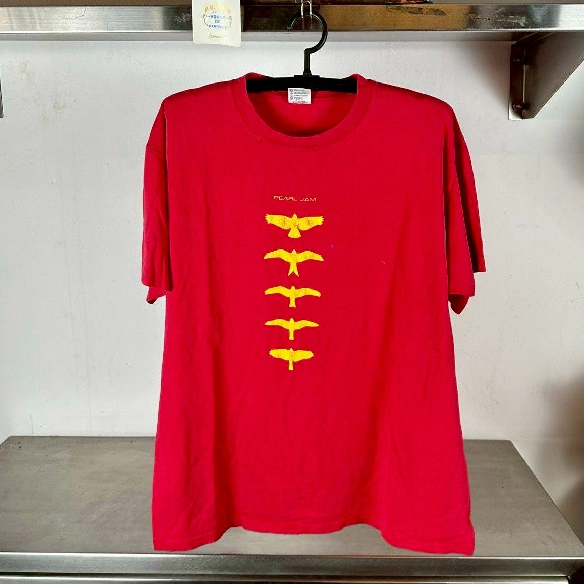 Vintage 90s Pearl Jam Tour Rock Band Promo Concert XL Single Stitch T-Shirt