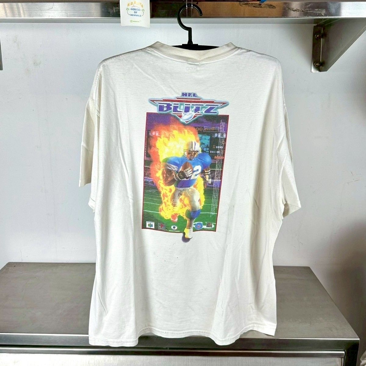 ​Vintage 1997 NFL Blitz Video Game Promo Playstation Nintendo XL Single Stitch T-shirt