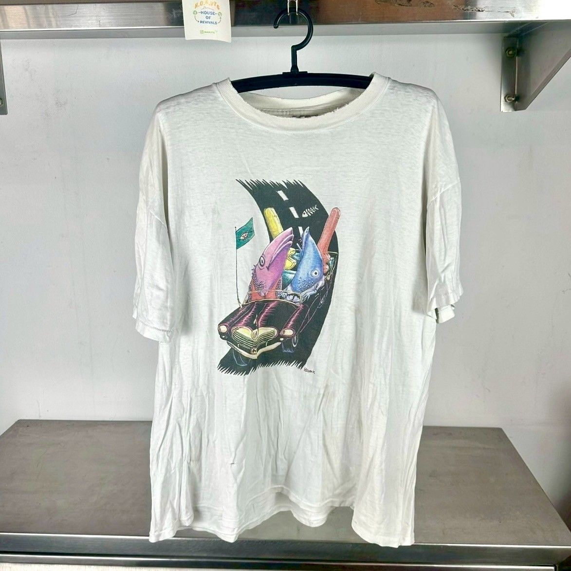 ​Vintage 1993 Phish 1993 Pollock Tour Rock Band Concert XL single stitch T-shirt