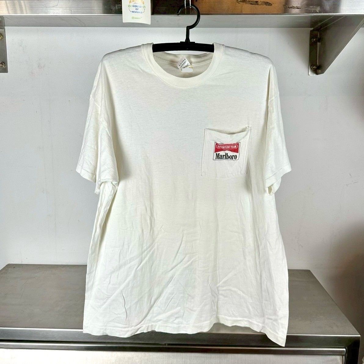 Vintage 90s Marlboro Cigarettes Adventure Team Motorcycle Promo XL SIngle Stitch T-Shirt