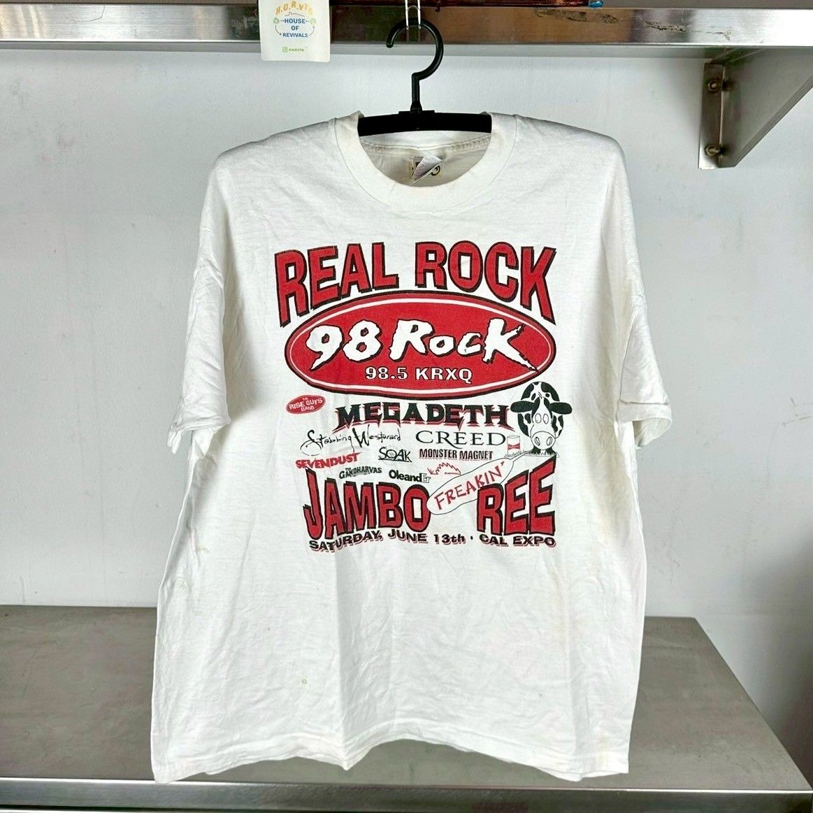 Vintage 90s Megadeath Creed 98 Rock Bands Concert Promo XL T-shirt