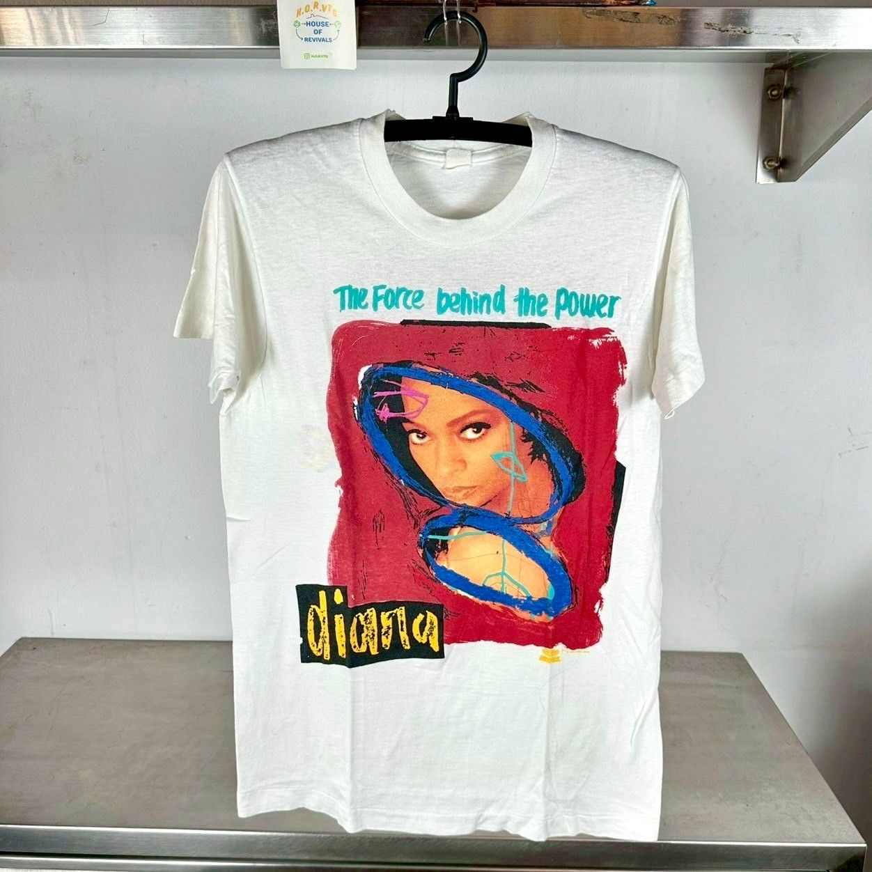 Vintage 1991 Diana Ross The Force Behind Love Singer Medium single stitch T-shirt