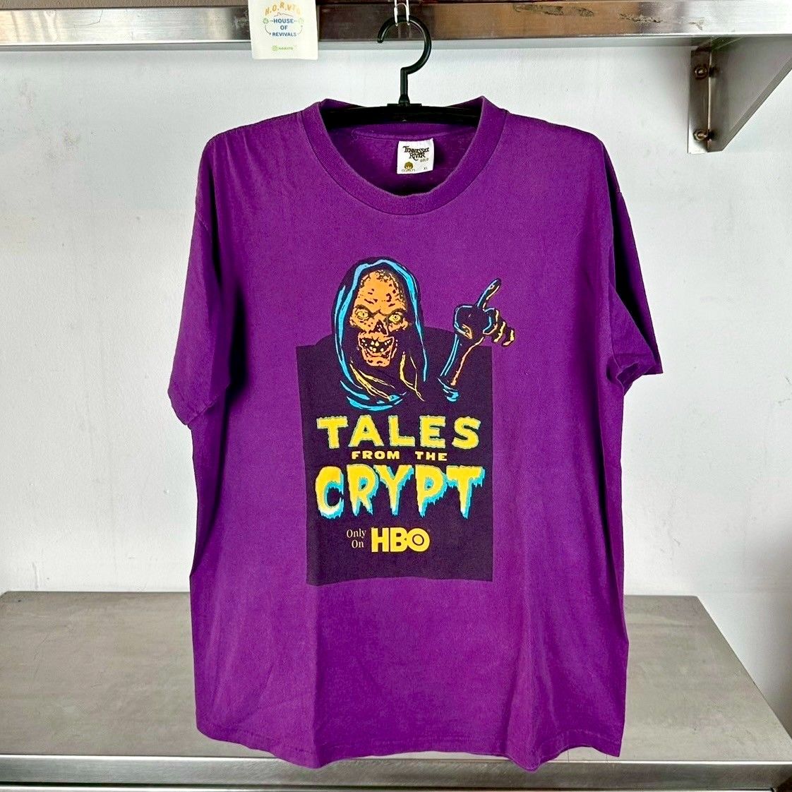 Vintage 90s Tales From the Crypt Horror TV Show HBO Promo XL Single Stitch T-shirt