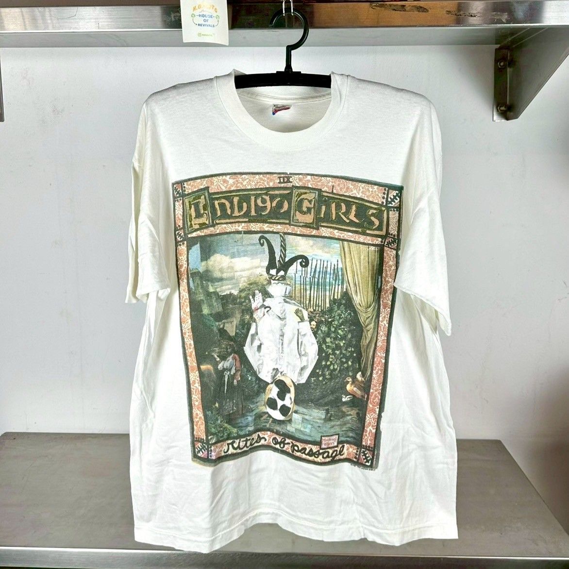 Vintage 1992 Indigo Girls Rites of Passage Folk Rock XL Single Stitch T-shirt