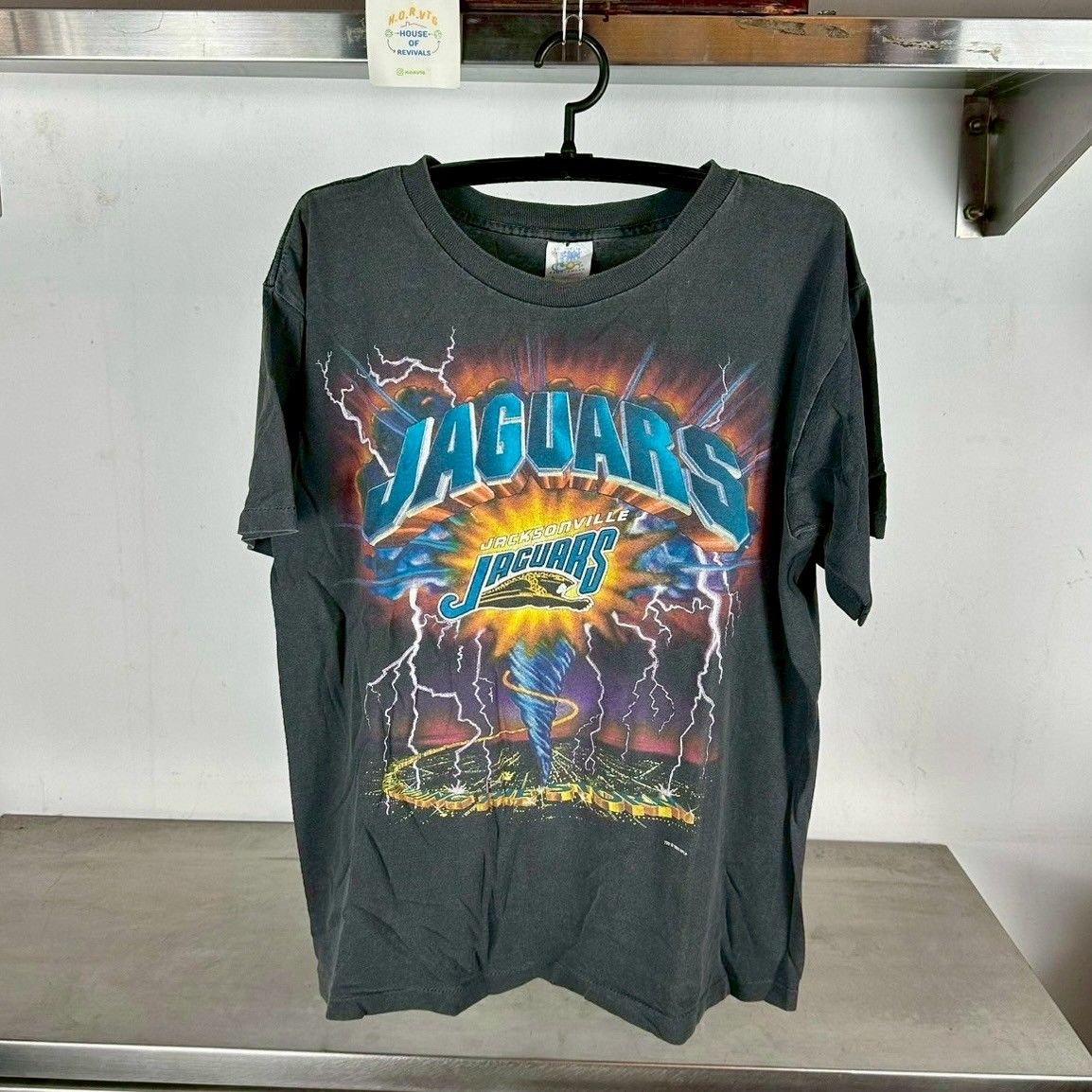 ​Vintage 1993 Jacksonville Jaguars Storm Graphic NFL single stitch T-shirt