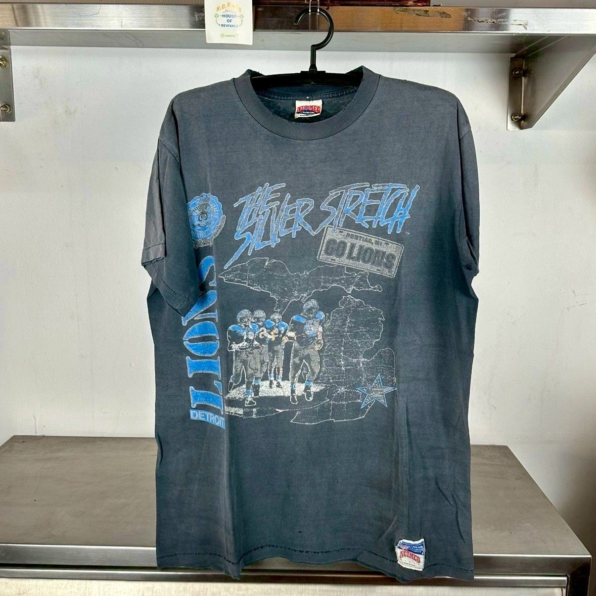 Vintage 90s Detroit Lions The Silver Stretch NFL single stitch T-shirt