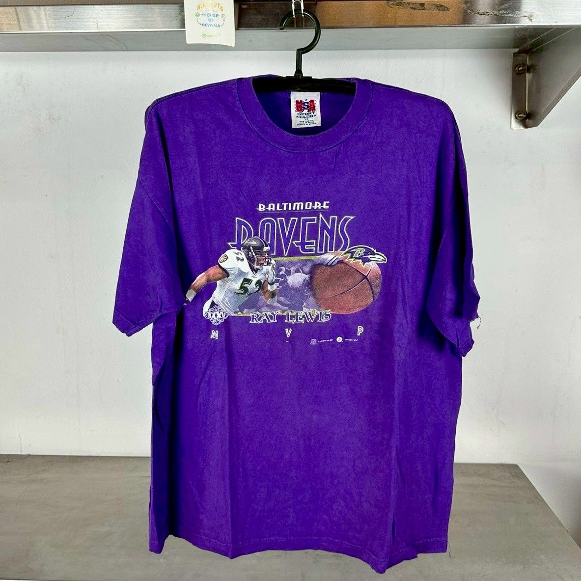 Vintage 2001 Ray Lewis Baltimore Ravens NFL XL T-shirt