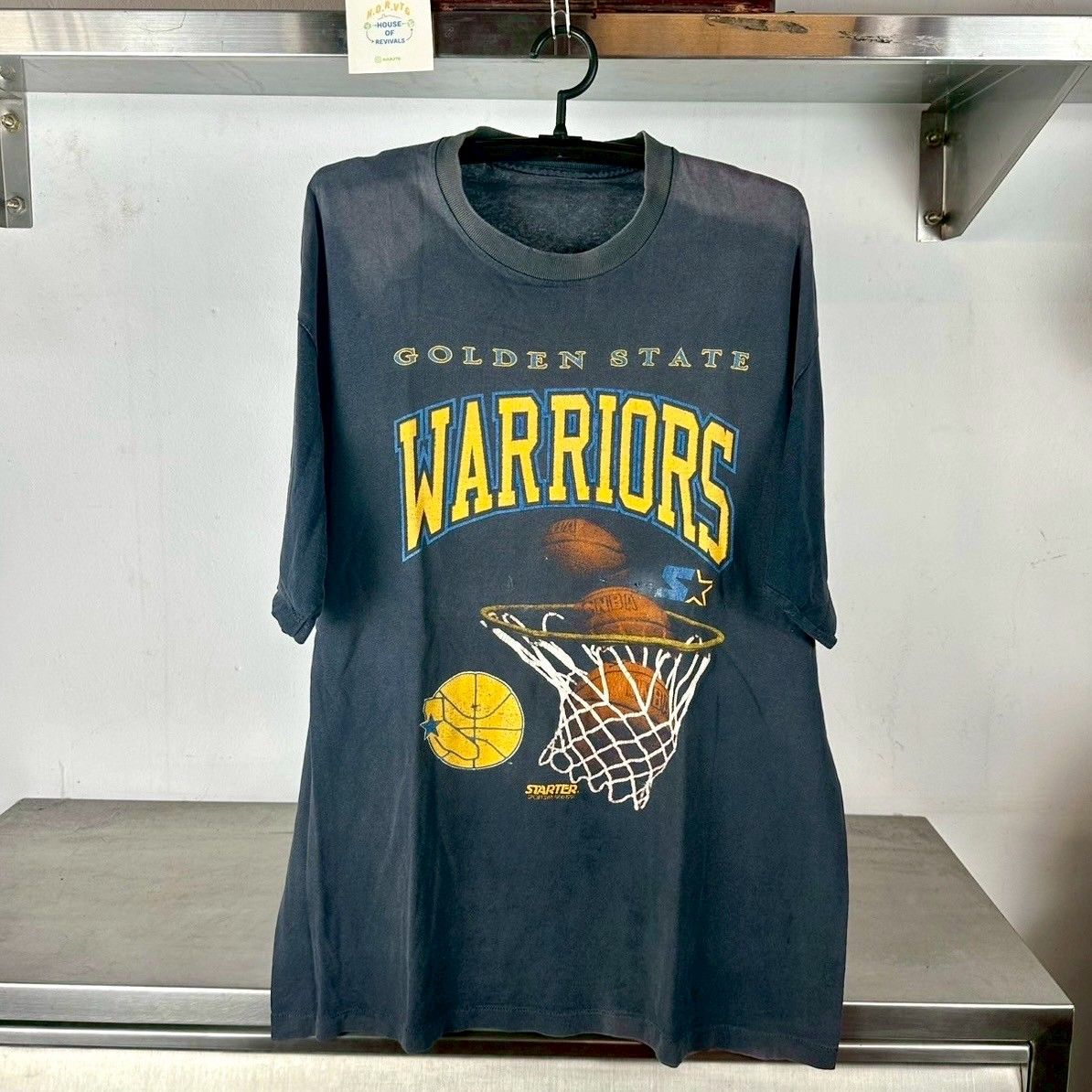 Vintage 1991 Golden State Warriors Starter NBA XL Single Stitch T-Shirt