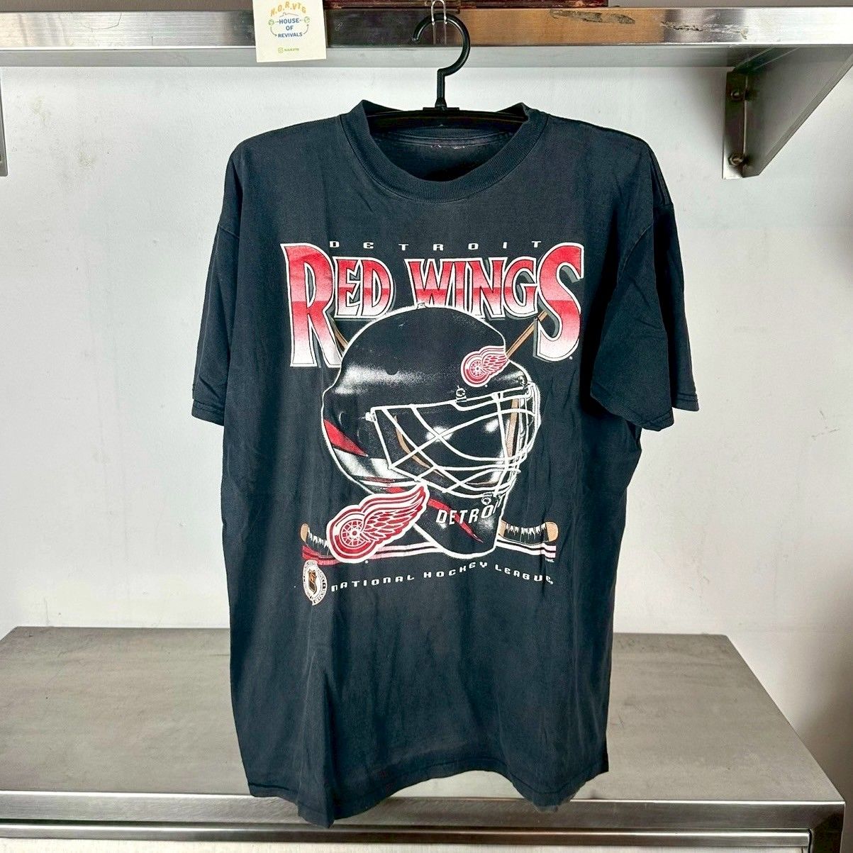 Vintage 90s Detroit Red Wings Hockey Graphic NHL XL T-shirt