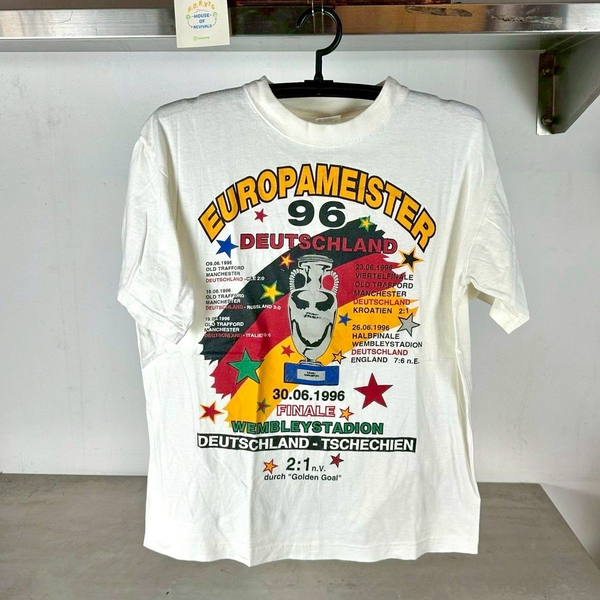Vintage 1996 Germany Euros Champions Soccer National Team Large T-Shirt
