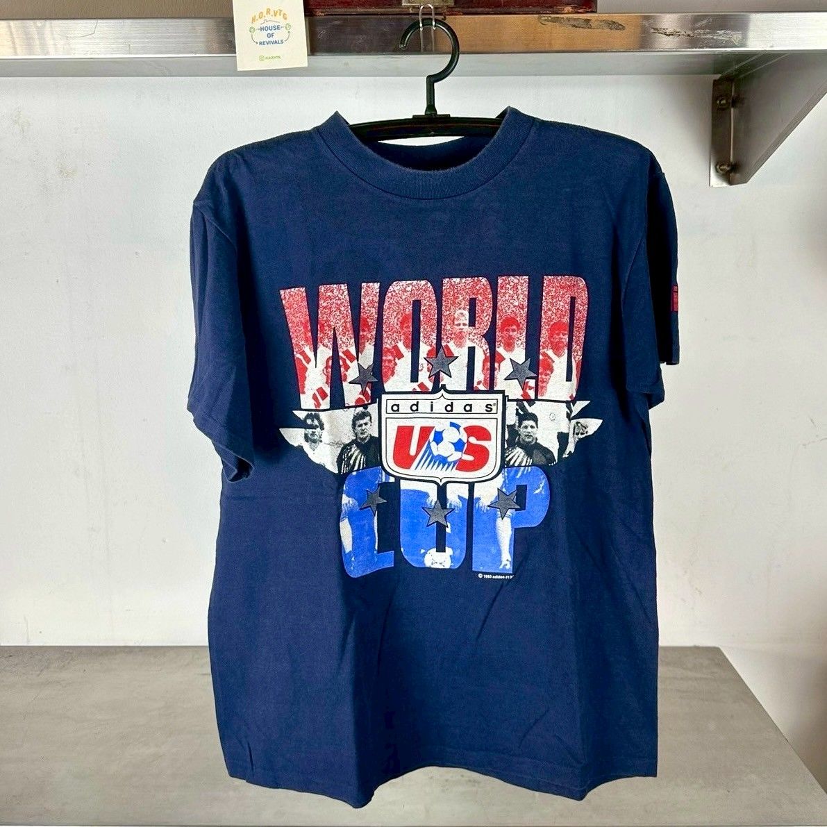 Vintage Adidas 1994 USA Soccer World Cup Promo Large Single stitch T-shirt