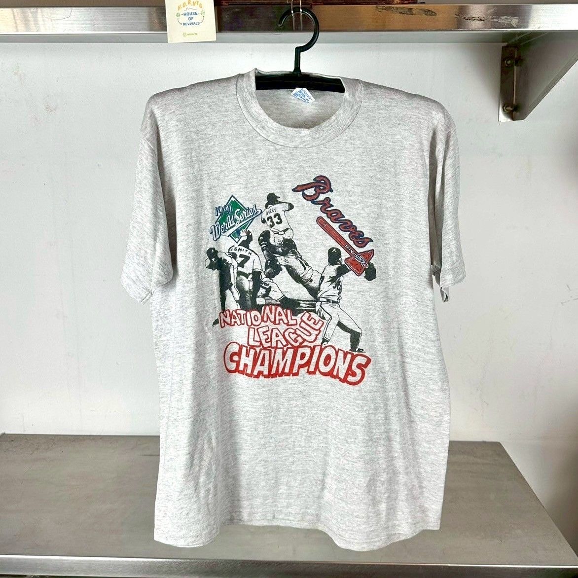 Vintage 1991 Atlanta Braves Champions MLB XL T-shirt