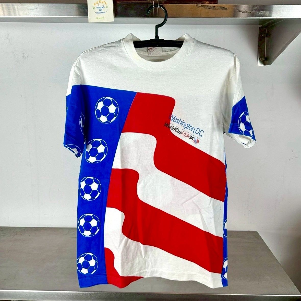 Vintage 1994 USA Soccer World Cup Washington DC AOP Medium T-shirt