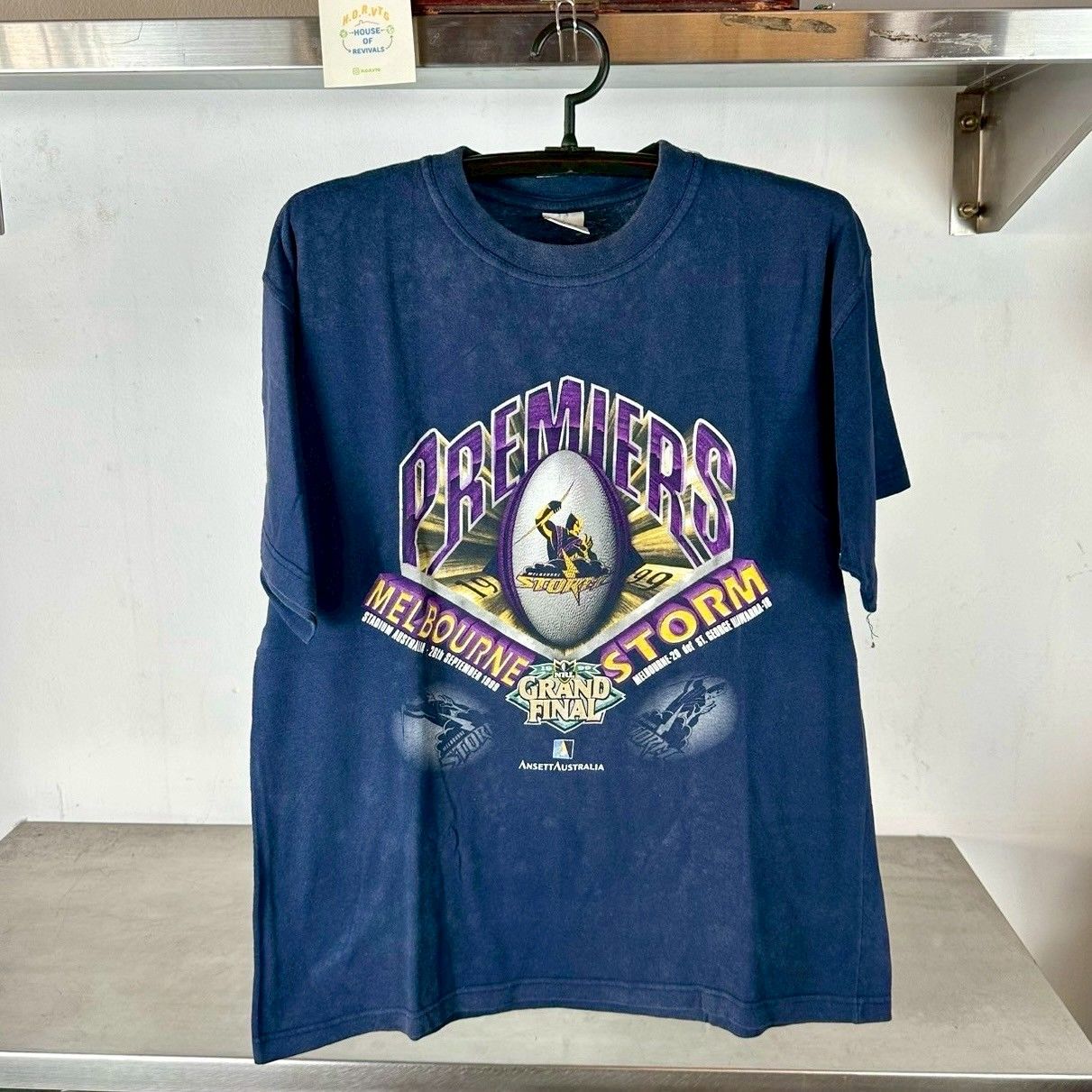 Vintage 1999 Melbourne Storm Premiers Grand Final NRL Large T-shirt