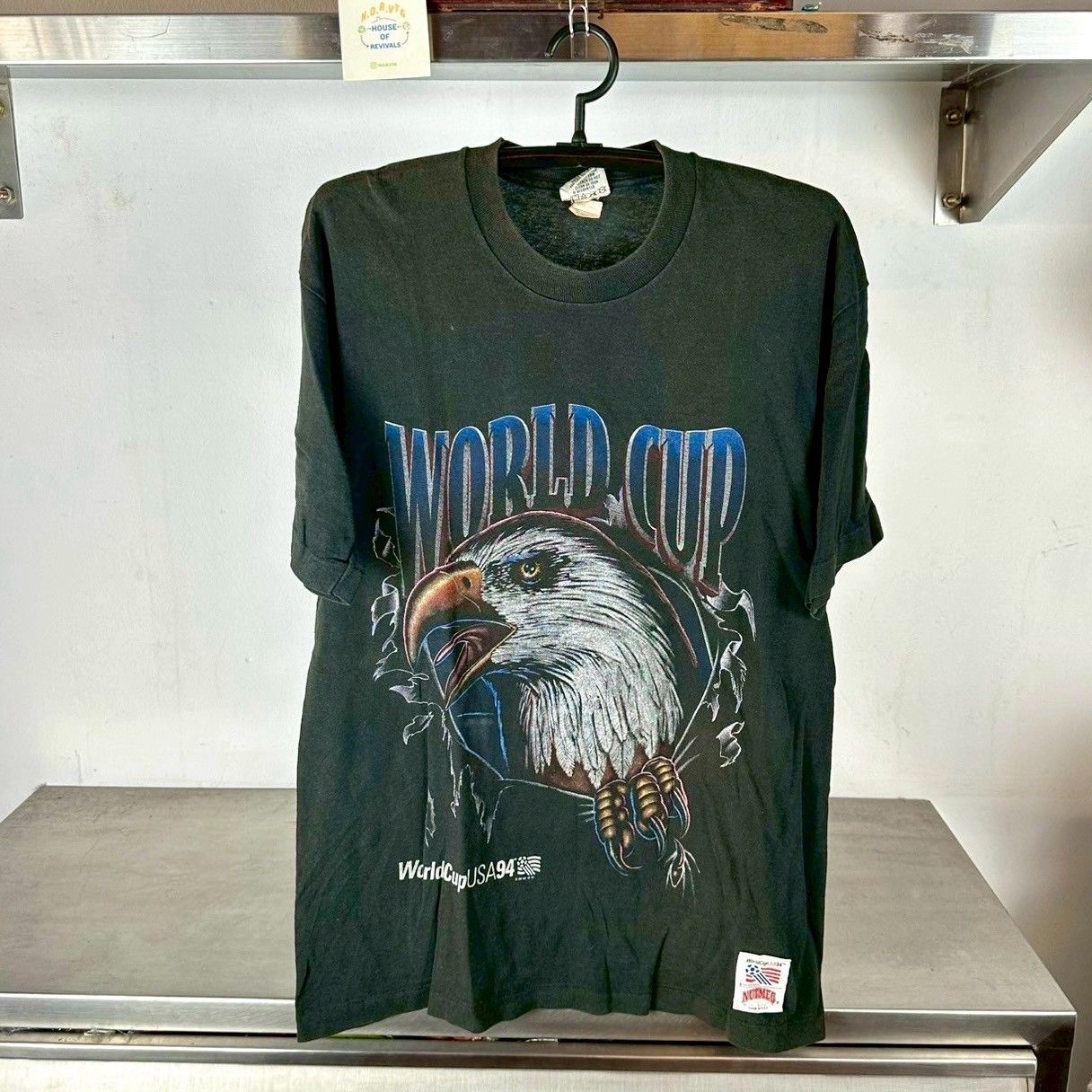 Vintage 1994 USA Soccer World Cup Eagle Breakthrough Double Sided Large T-shirt
