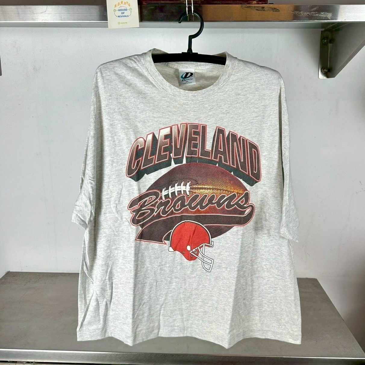 Vintage 90s Cleveland Browns Football NFL Graphic 2XL T-shirt