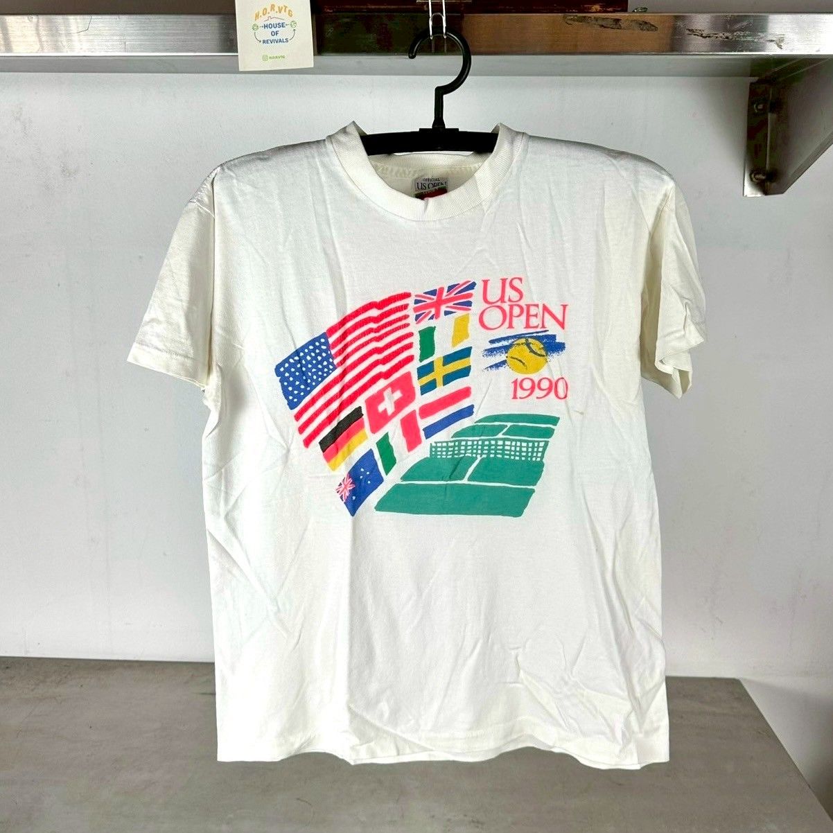 Vintage 1990 US Open Tennis Championship Promo Medium single stitch T-shirt