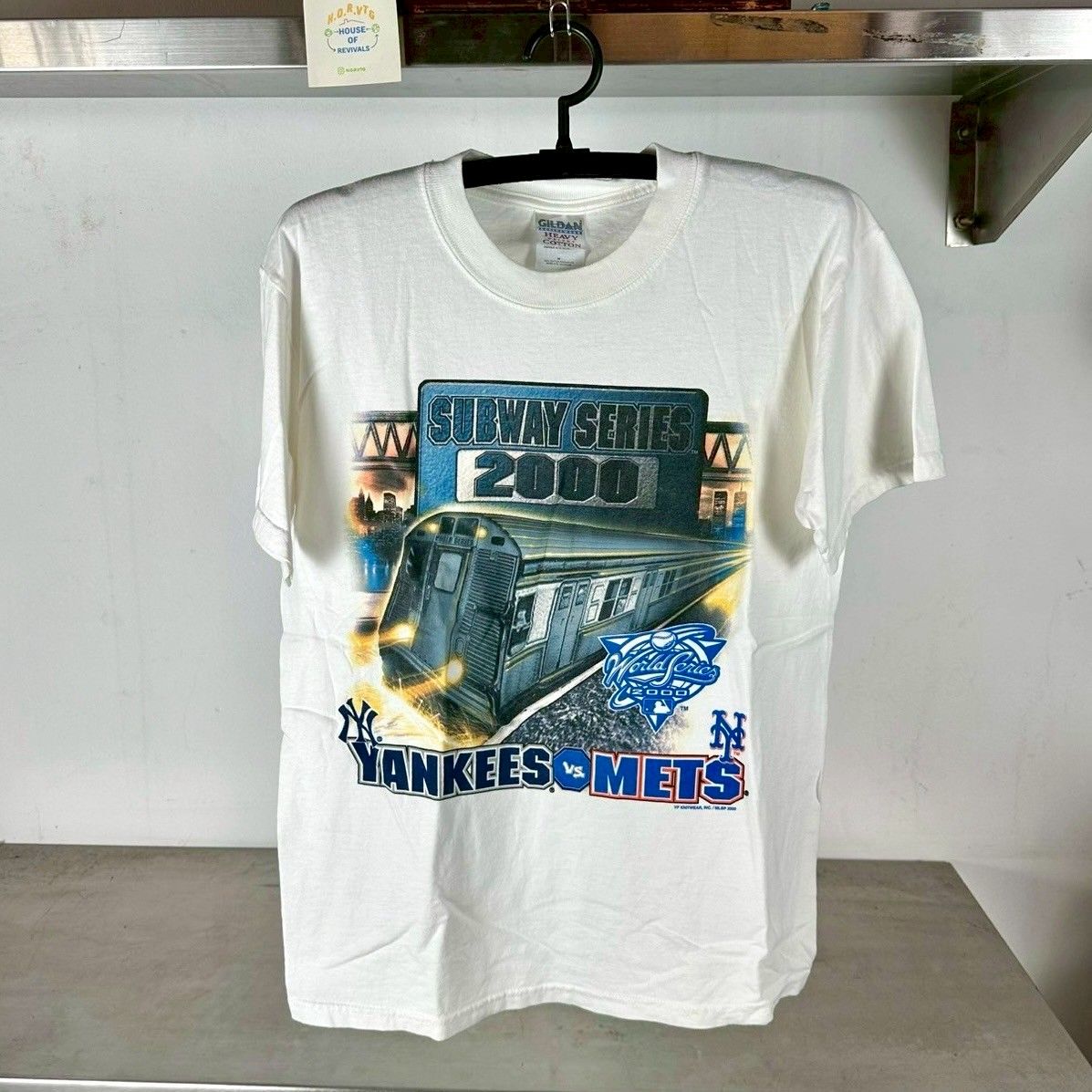 Vintage 2000 MLB Subway Series New York Yankees VS Mets Medium T-Shirt