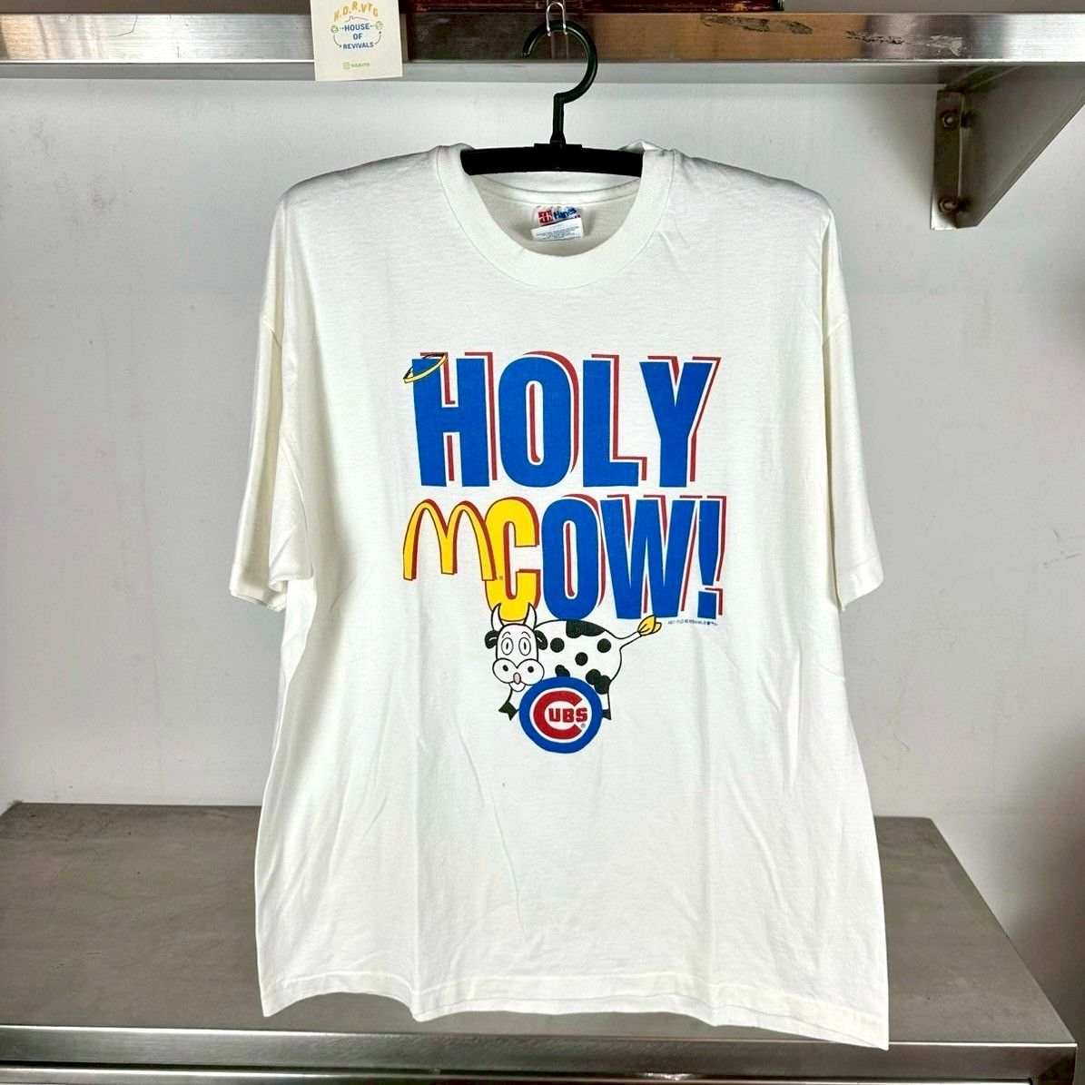 Vintage 1994 Chicago Cubs McDonalds Holy Mcow! MLB XL Single Stitch T-shirt