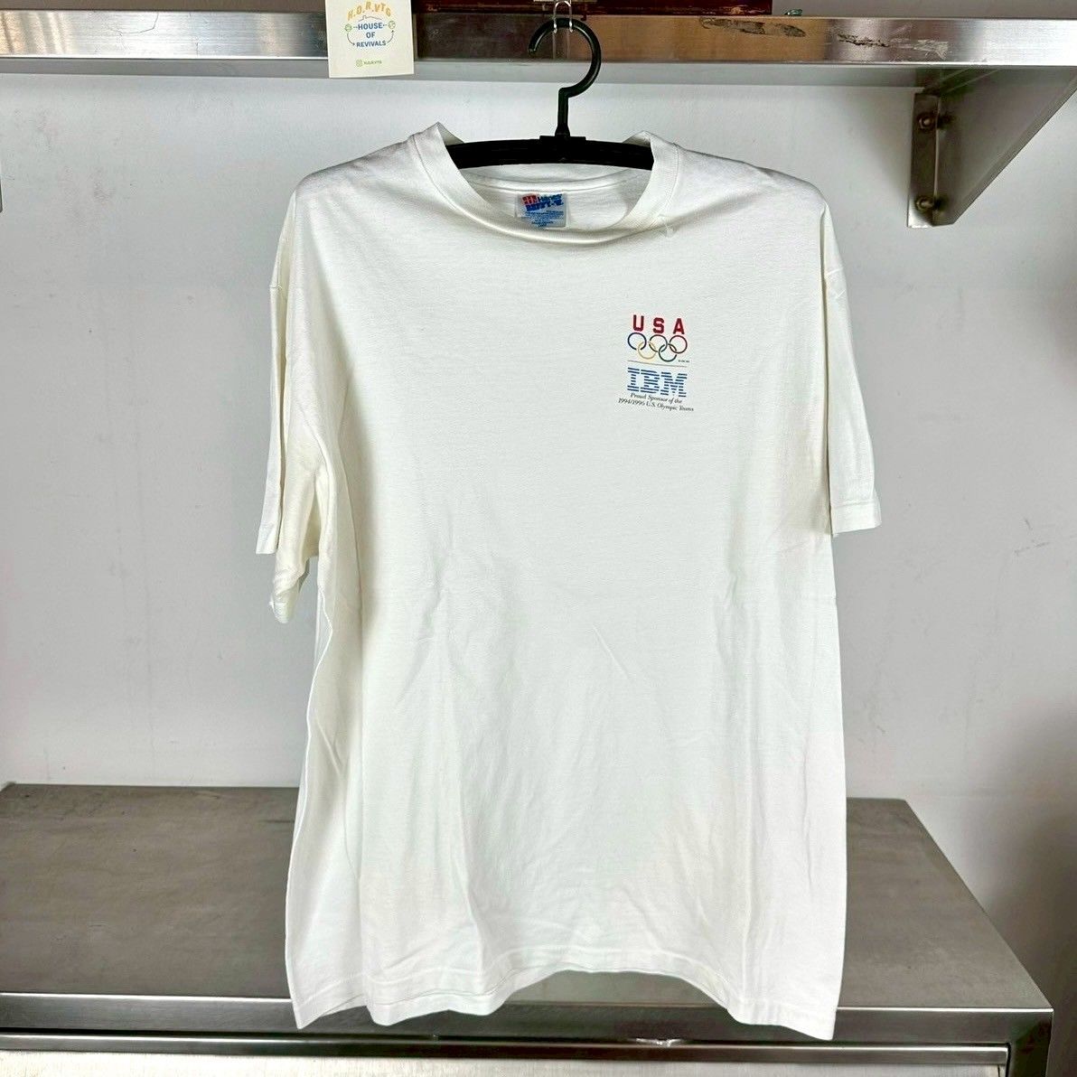 Vintage 90s IBM USA Olympic Team Sponsor Promo L single stitch T-shirt