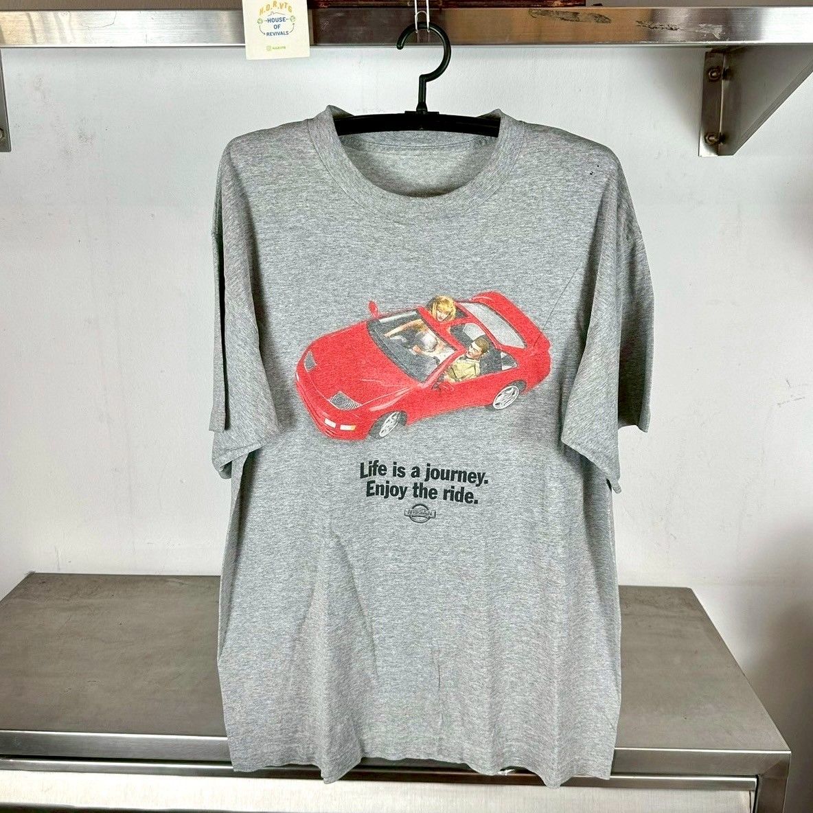 Vintage 90s Nissan Life is a Journey Enjoy the Ride Barbie Promo T-shirt