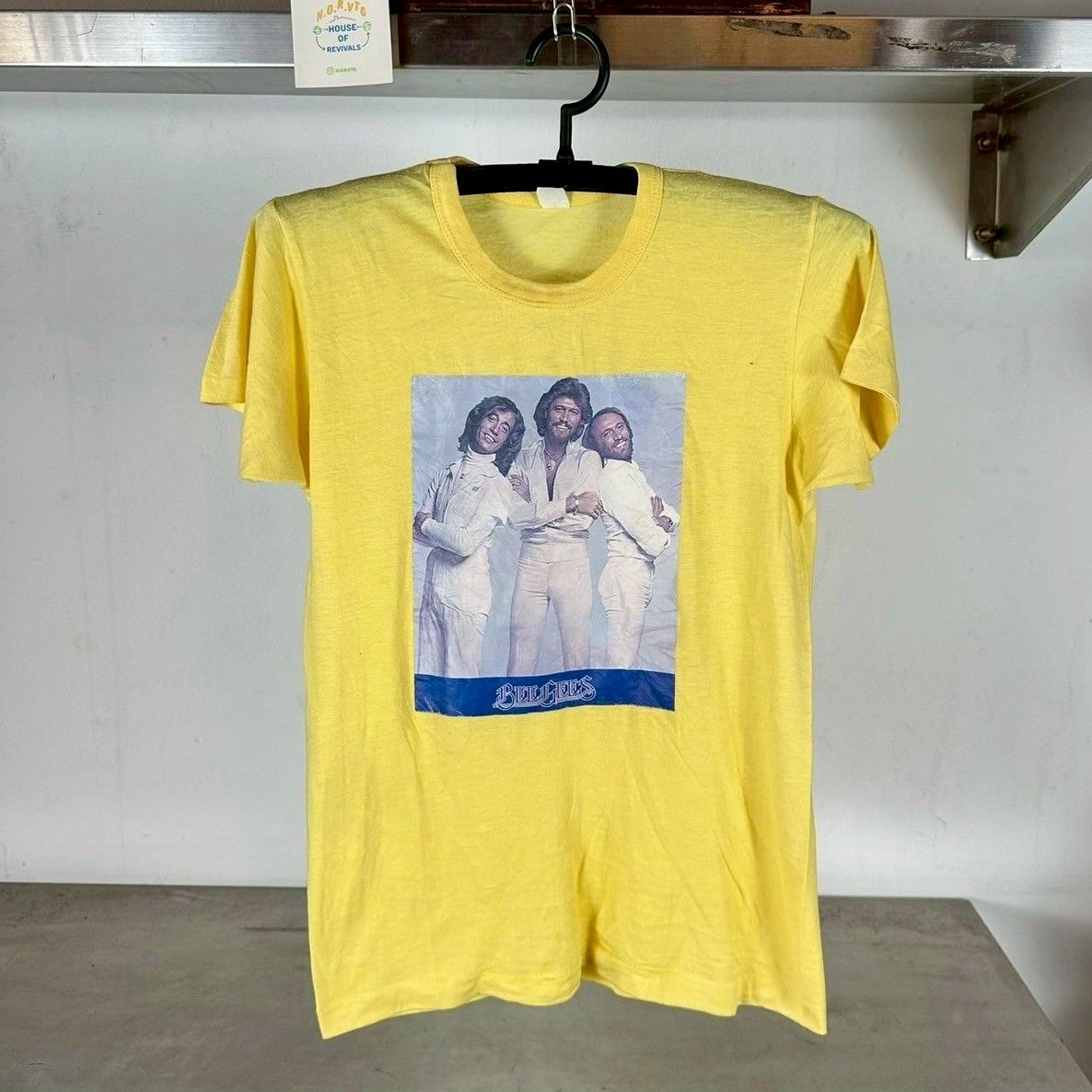Vintage 1977 Bee Gees Music Trio Group Small single stitch T-shirt