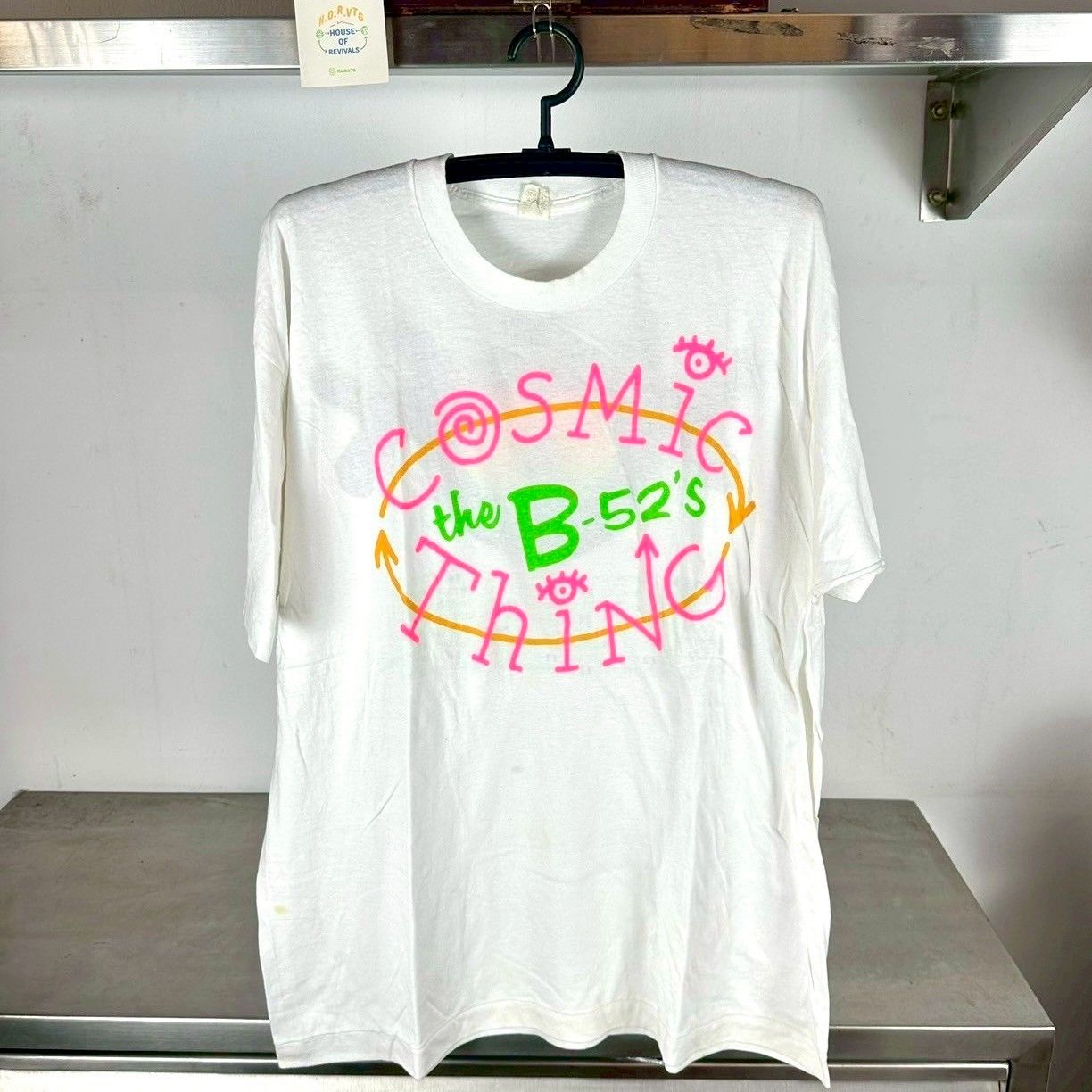 Vintage 80s The B-52&#39;s Cosmic Thing Tour New Wave Band single stitch T-shirt