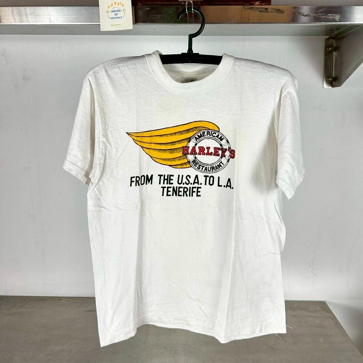 Vintage 90s Harley&#39;s The Restaurant Harley Davidson M single stitch T-shirt