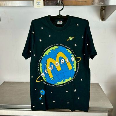 Vintage 90s McDonalds McWorld Hey It Could Happen Space Artwork single stitch T-shirt