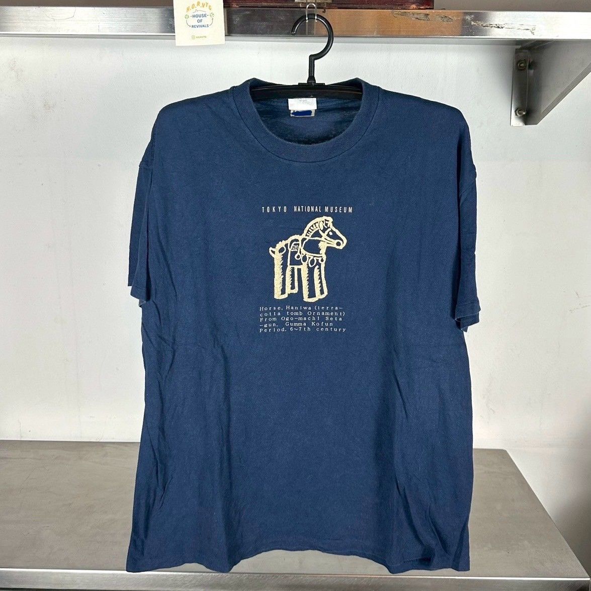 ​Vintage 90s Haniwa Horse Tokyo National Museum Artwork XL T-shirt