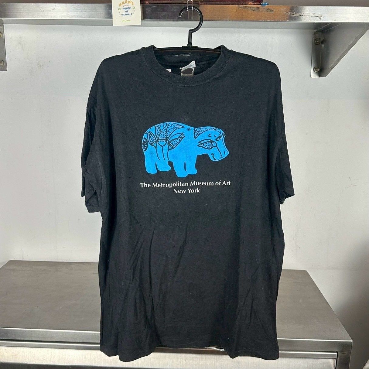 ​Vintage 90s MET William The Hippo The Metropolitan Museum of Art XL Single Stitch T-shirt